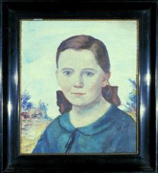 Mädchenporträt  (Berner Meitschi in der Länggass Bern) by Gehri Franz Wilhelm