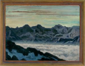Alpenlandschaft mit Nebelmeer by Stauffer Fred