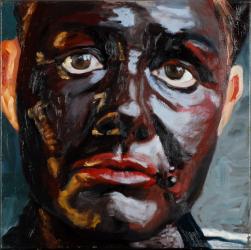 Portrait - the artist as black by Noser Patrizia