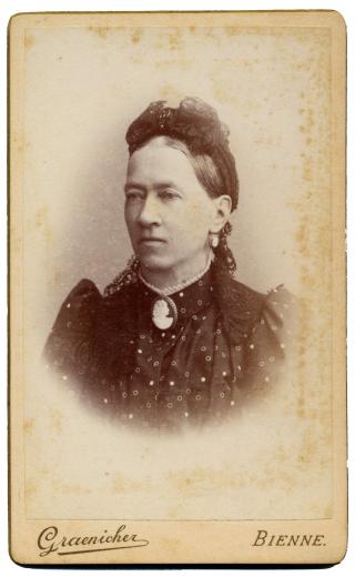 Frau Fanny Louise Joséphine Bloesch-Schwab (1833-1914) by Graenicher F.