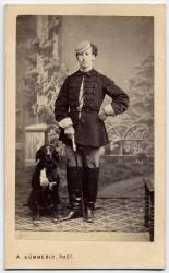 Jules Bloesch (1844-1892) mit  Hund by Kümmerly A.