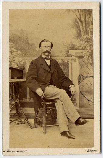 Albert Schwab-Boell (1828-1915), sitzend by Haeuselmann Jakob
