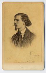 Gustav Schwab-Bloesch (1830-1867) de profil vers la gauche (photo en buste) by Roulet Louis