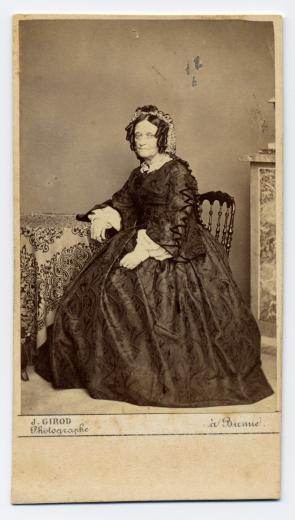 Madame Sophie Perregaux-Haag (1789-1870), mère de François Theophile (1820-1886) by Girod J.