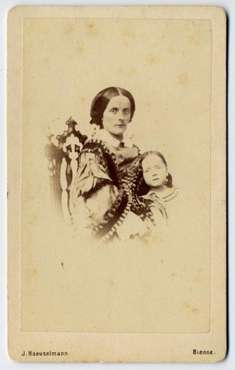 Pauline Haag-Bridel (1829-1859) und Mathilde Haag (1855) by Haeuselmann Jakob