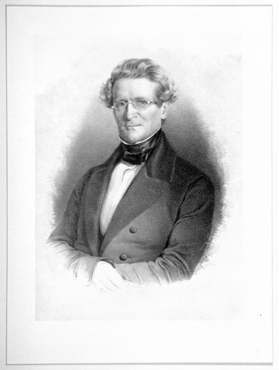 Portrait du Dr. C.A. Bloesch-Pugnet (1804-1863), (Buste, 3/4 vers la gauche) by Balder Georg