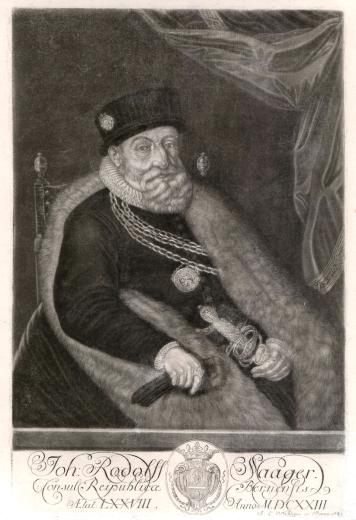 Joh. Rodolf Saager. / Consul Republicae Bernensis. / Aetat. LXXVIII. Anno MDCXXIII by Nöthiger Johann Ludwig