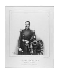 Porträt LOUIS DENZLER / COLONEL FEDERAL / Instructeur en chef d'Artillerie by Convert Henri