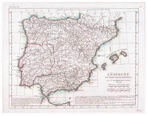 L'Espagne / Pour l'Histoire Romaine de Mr. Rollin. / Par le Sr. D'Anville, Géographe du Roi. by Bougoin P.