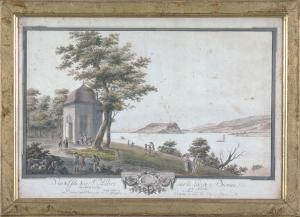 Vue de l'Isle de St. Pierre sur le lac de Bienne / du Coté de Cerlier et de Neuveville (…) by Sprüngli Niklaus