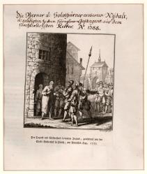 Die Berner / Solothurner eroberten Nydau (…) by Bullinger Johann Balthasar