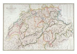 Map of the Republic of Switzerland by Weiss Kellar & Cie