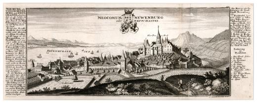Neocomum Neuenburg oder Neufchastel by Bodenehr Gabriel der Ältere
