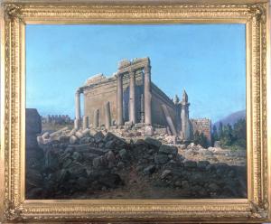 Tempel in Balbek, Syrien by Weiss Johann Rudolf