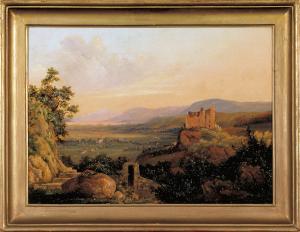Vue du château de Neuveville, peint d'après nature by Forer Augusta