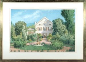 Ansicht der Villa Villa Randoald Kuhn-De Meuron (abgetragen 1900) by Wolf Jean