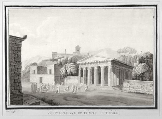 Vue en perspective du temple de Thésée by Bloesch Pugnet Dr Caesar A.