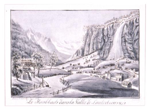 Le Staubbach dans la vallée de Lauterbrounen by Schwab-Verdan David