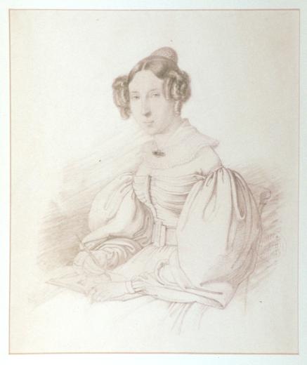 Portrait de Madame Elisabeth Rosina  Bloesch geb. Schnell  (1812-1841) by Balder Georg